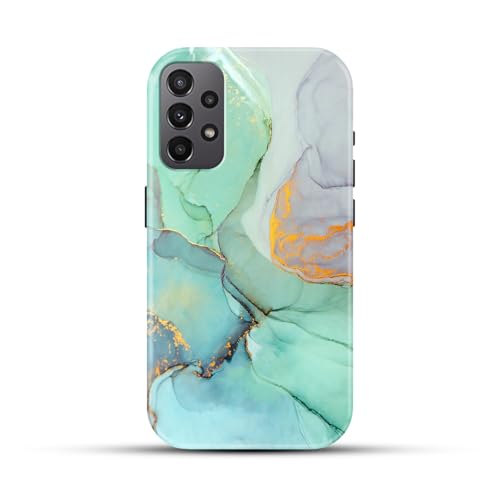 Image of COLORflow Back Cover Compatible with Samsung Galaxy A23 4G / 5G | Beautiful Green Marble | Designer Printed Glossy Armoured Bumper Back Cover Compatible with Samsung Galaxy A23 4G / 5G