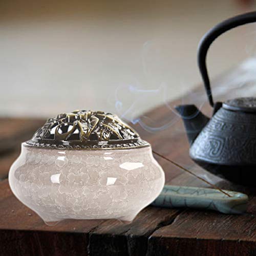 Suporte de incenso de cerâmica Vosarea para queimador de cone, suporte de incenso com tigela apanhad