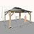 AMERLIFE 13x15 Wood Gazebo, Hardtop Gazebo with Iron Roof Double Roof, Outdoor Gazebo with Wood Frame for Patio, Garage, Lawns, Parties, Black + Natural Wood