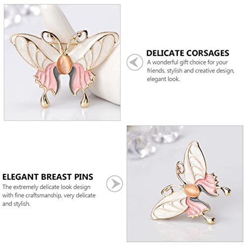 Broches de papillon pour femmes contre les décolletés trop plongeants | Lot de 2 fixes
