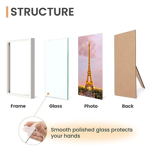 Image of upsimples 4x6 Picture Frame Glass, Thin Border, White Photo Frames, 3 Pack | Cute Picture Frames, Fit 4 x 6 Photos for Family, Baby, Wall and Tabletop Display, Home Decor for Mother's Day, Christmas