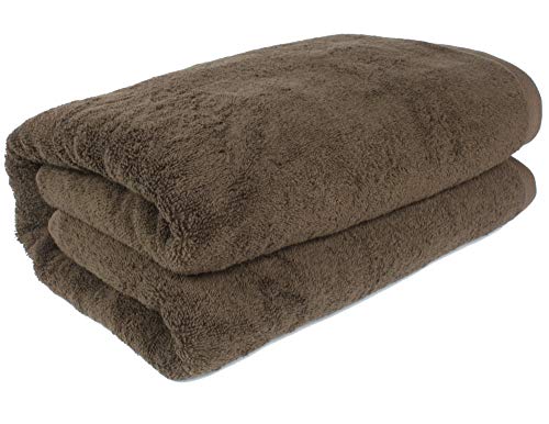 SALBAKOS 40"x80" Turkish Cotton Bath Sheet, Luxury, Eco-Friendly Large Oversized (40x80, Chocolate)
