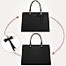 RAINSMORE Laptop Bag for Women 15.6 Inch PU Tote Bag Business Office Work Bag Waterproof Briefcase Computer Tote Lightweight Handbag Shoulder, Black