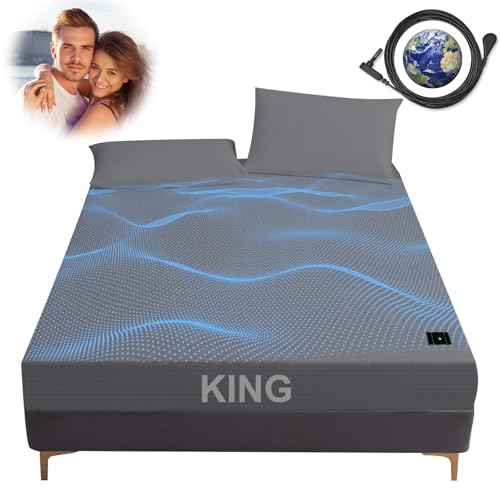 Grounding Sheets King,10% Pure Silver Grounding Bed Sheets,Earth Connected...