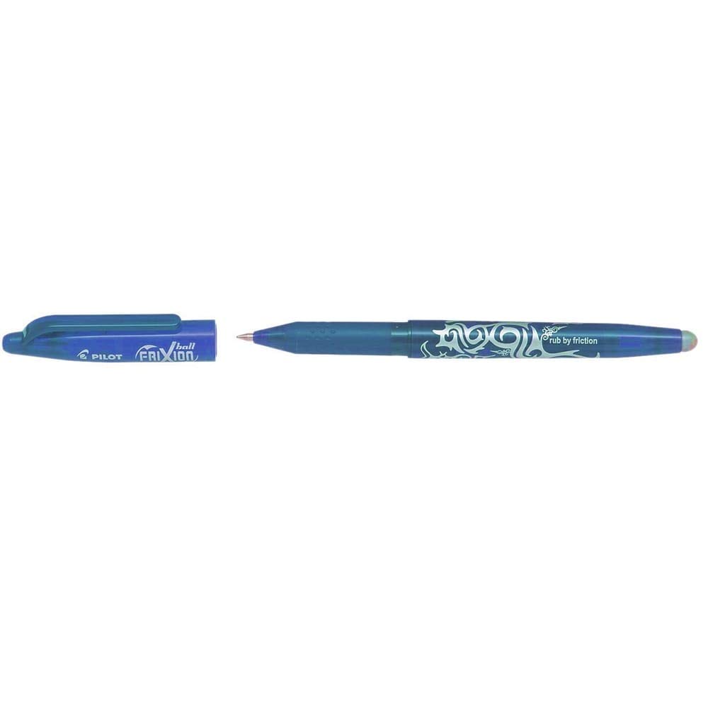 PilotFriXion Rollerball Pen Eraser Rewriter 0.7mm Tip 0.4mm Line Blue Ref 224101203 [Pack 12] (224101203)