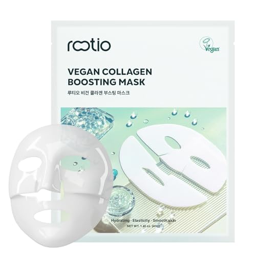 ROOTIO Vegan Collagen Deep Boosting Mask, Hydrating Overnight Face Mask, Pore Minimizing...