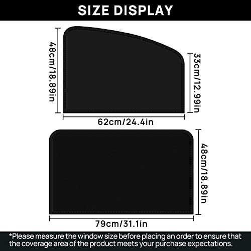 Psler Universal Car Side Window Sun Shades Magnetic 4Pcs Privacy Blinds Car Blackout Curtains For Camping Sleeping Nap Baby Kids Breastfeeding Changing Clothes #TOP3