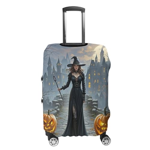 Luggage Covers for 19-32 Inch, Witches Suitcase Protector, Stretchable Durable Travel Luggage Cover, Washable Anti-Scratch Travel Bag Protector XL4