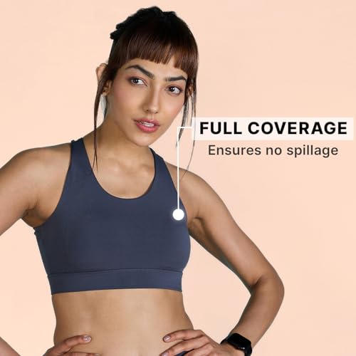 Image of Kica Crostini Full Coverage Sports Bra - High-Impact Support & Quick-Dry KICASKN Fabric