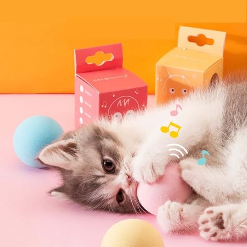 Bolinha Bola Com Som De Animais Para Gatos Cachorros Pet Brinquedo Interativo Sensorial Sonoro Saudá