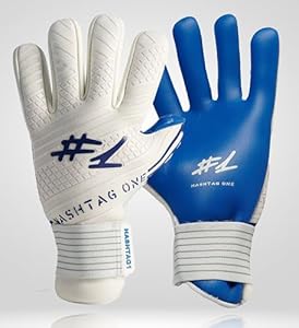 #1 Profi Grip Torwarthandschuhe (6 Blau Weiß)