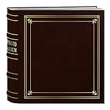Pioneer Photo Albums 200-Pocket Ring Bound Burgundy Bonded Leather with Gold Accents Cover Photo Album for 4 x 6-Inch Prints
