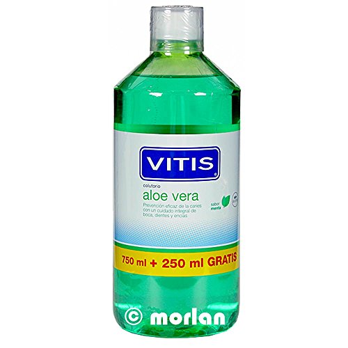 Vitis COLUTORIO ALOE VERA MENTA 1000 ML. PARA2, negro