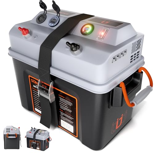 SUNAPEX Smart Battery Box 12V/24V Power Center - Multi Ports & Circuit Breaker for Trolling Motor...
