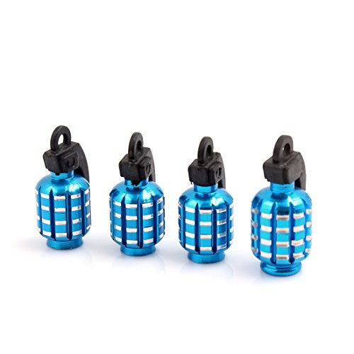 uxcell Grenade Shaped Mini Car Tire Valve Cap Cover 4 Pcs