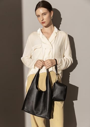 Image of Genuine Leather Hobo Tote Bag for Women