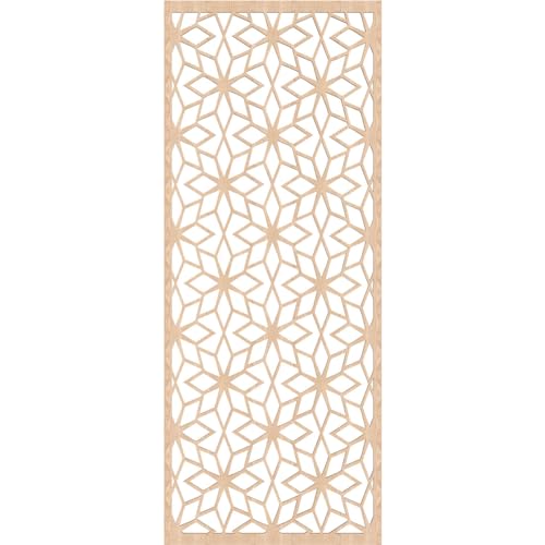 Image of Lake Decorative Pierced Fretwork Wood Wall Panels, 27 3 /8 inchW x 69 3 /8 inchH x 3 /8 inchT, Red Oak