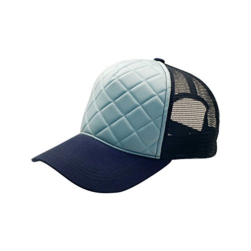 MG Unisex Fashion Quilted Trucker Cap-6878-Blue/Navy
