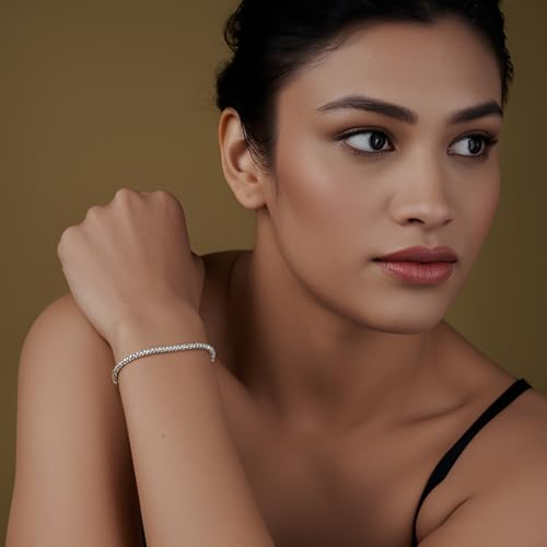 Image of TRUESILVER ACPL 925 Sterling Silver BIS Hallmarked Adjustable Sliding Bolo Bracelet for Women and Girls