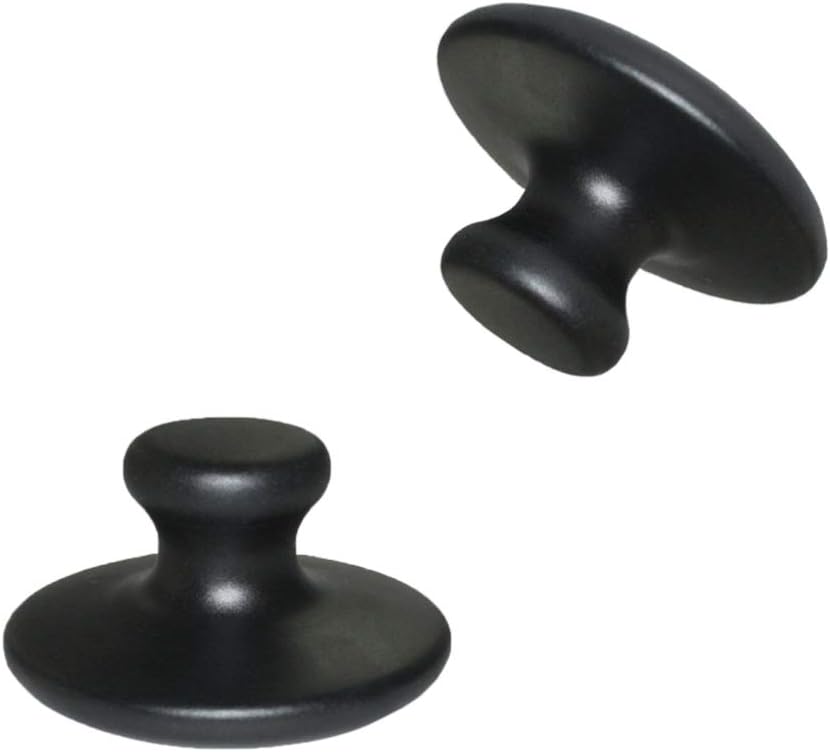 ARTIBETTER 2pcs Mushroom Hot Stones Body Massage Gua Sha Stone Scraper Tools Black Hot Rock for Spa Massage