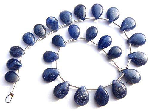Perles bleu saphir naturel poire pour créer vos bijoux de mariage et d'été