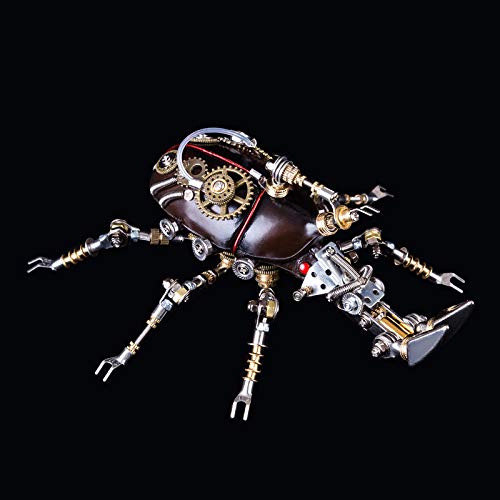 Rompecabezas de metal 3D: kit de modelo mecánico de unicornio e insectos con 324 piezas 7