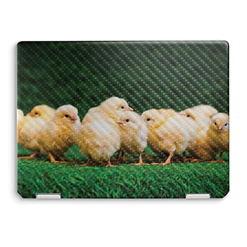 Image of MightySkins Carbon Fiber Skin Compatible with HP Spectre x360 14 inch (2022) Full Wrap Kit - Group of Chicks | Protective, Durable Textured Carbon Fiber Finish | Easy to Apply | Made in The USA
