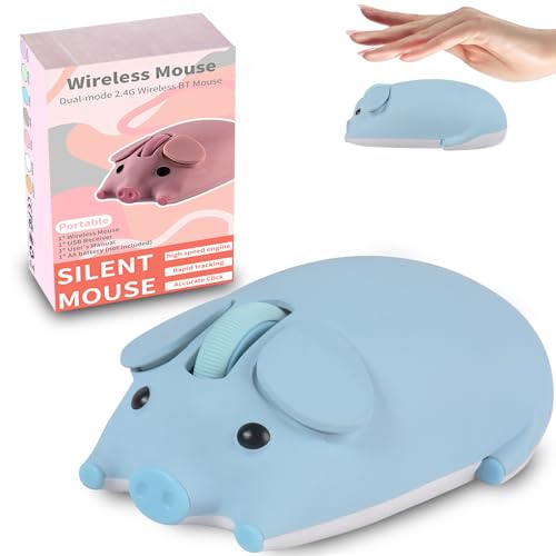 Ratón inalámbrico LIKE SHOW con Bluetooth 5.1 y USB de 2,4 GHz, diseño ergonómico y silencioso