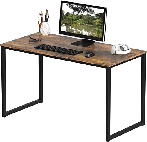 Image of SHW Mission 40-Inch Home Office Computer Desk, Rustic Brown
