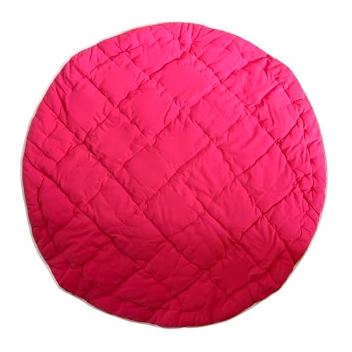 Image of 2-in-1 Flip Play Mat and Toy Storage Basket Cotton Floor Foldable Nursery Organizer Baby Toddler Space Saver Pink,White