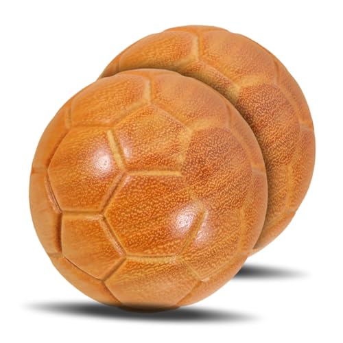 WRITWAA 2pezzi Palla da Calcio per Esercizi Manuali Materiale Durevole Venature Naturali Design Sportivo Unico Relax Portatile per Mani per Ufficio Casa e Viaggi