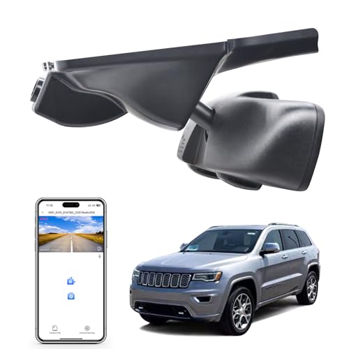 Mangoal 4K Dash Cam Custom Fit for Jeep Grand Cherokee 2016 2017 2018 2019 2020 2021, Grand Cherokee WK 2022 (Model C), Laredo Laredo X Overland Summit Trackhawk, OEM Look, WiFi & App,128GB Card