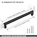 Goldenwarm 10 Pack Black Square Bar Cabinet Pull Drawer Handle Stainless Steel Modern Hardware for Kitchen and Bathroom Cabinets Cupboard,Center to Center 6-1/4in(160mm) Kitchen Cupboard Handles