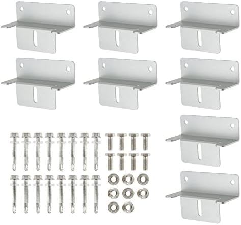 MOOTVGOO 8 Units Solar Panel Mounting Z Brackets, Aluminum Anti-Corrosion RV Mounting Brackets with Nuts and Bolts for RVs, Trailers, Boats, Yachts, Wall, etc