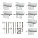 MOOTVGOO 8 Units Solar Panel Mounting Z Brackets, Aluminum Anti-Corrosion RV Mounting Brackets with