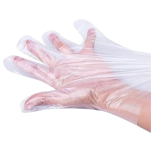 500 Guantes Desechables Transparentes, Ideales for Comer, cocinar, Actividades al Aire Libre, restaurantes y Limpieza. para Hogar