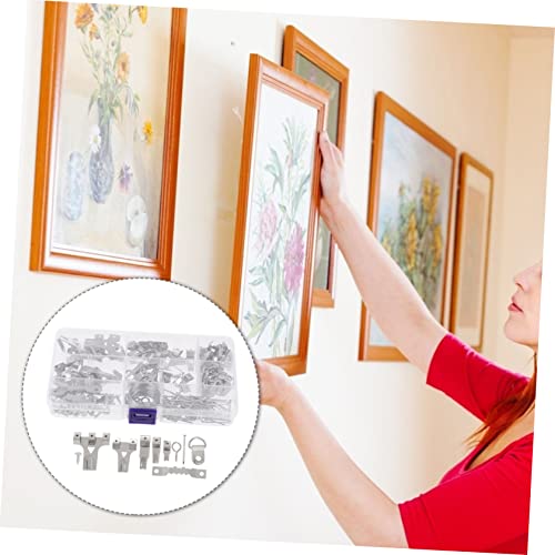 Image of Picture Hangers Wall Picture Hanging Hooks Photo Hangers Nails Hooks Heavy Duty Kit for Artworks Gallery