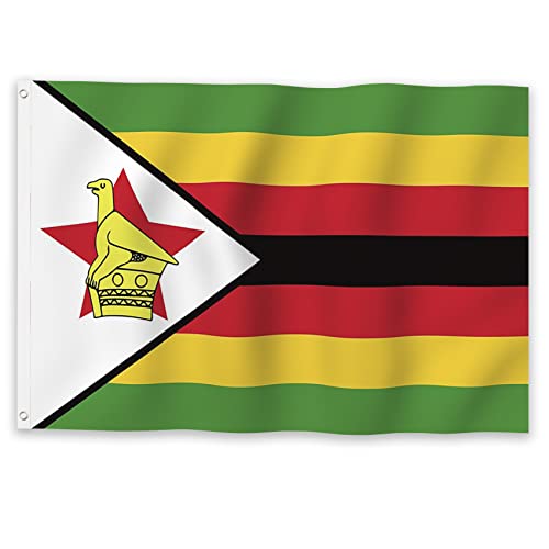 Drapeau du Zimbabwe pour décoration de fête et jardin YongFoto