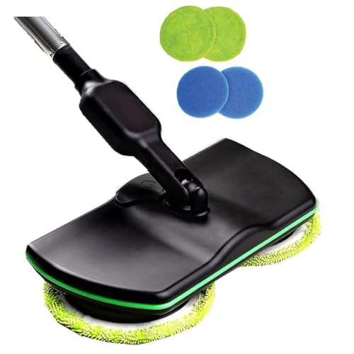 Mop Girevole Elettrico di Pulizia,Mop Spinning Ricaricabile con Manico Regolabile,Leggero