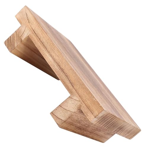 BCOATH Stable Step Stool for Adults White Wooden Footstool Bedside Footrest for Elderly