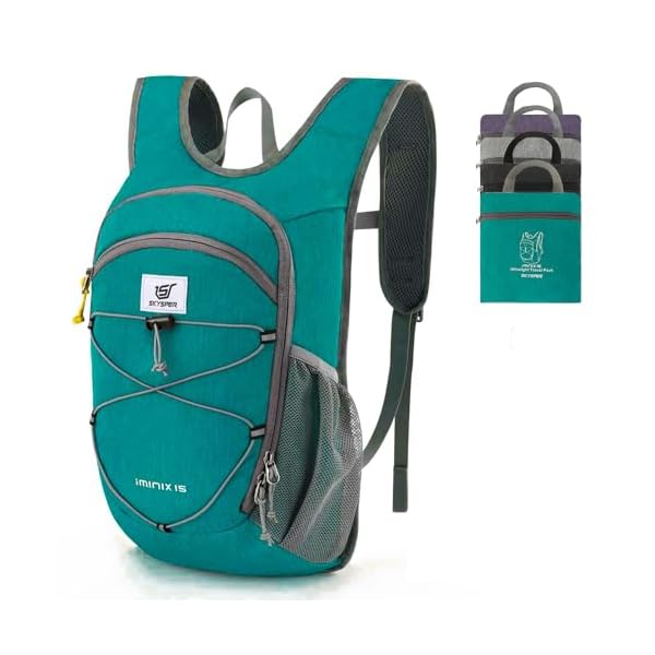 SKYSPER 15L/20L Foldable Hiking Backpack Lightweight Packable Travel Daypack with Chest Strap Small Folding Pack for Walking