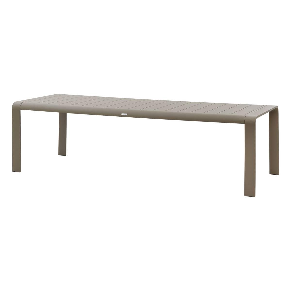 Hespéride - Mesa de jardín Domilly Café para 10 Personas, 260 x 100 cm, Aluminio anticorrosión, Resistente a los Rayos UV - para Uso en Exteriores y terrazas