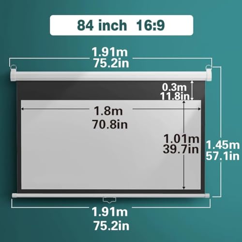 Pantalla de proyección 84" plegable 16:9 portátil miniatura 5