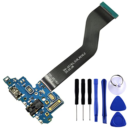 Galaxy A51 5G USB Charging Port Flex Cable A516U Replacement A51 5G SM-A516U Type C Charger Dock Board Flex Cable Connector for Samsung A51 5G A516V Port Flex Repair Part