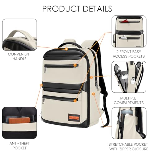 Image of Nordia Laptop Backpack - Sleek & Waterproof, Multi-Compartment Design, and Padded Straps for Work, School & Commute