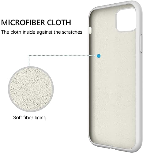 Image of NAFS Silicone Case Compatible with iPhone 14 | Camera Protect Microfiber Lining Cover | Case Cover for iPhone 14 (White)