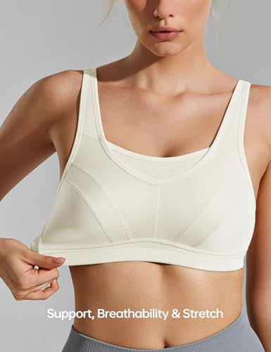 Image of Wingslove High Impact Sports Bras for Women Plus Size Non Padded Wirefree Workout Bra Bounce Control