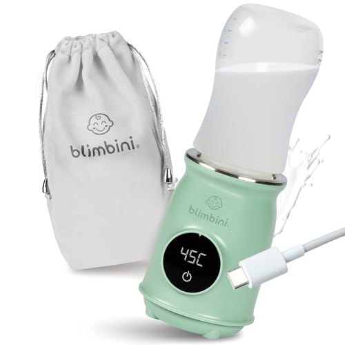 blimbini&reg; Pro+ Flaschenw&auml;rmer Baby unterwegs mit genauer Temperatursteuerung & USB-C - akkubetriebener, tragbarer Flaschenw&auml;rmer to go - Baby Bottle Warmer portable - Babyflaschen W&auml;rmer unterwegs