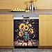 Generic Dishwasher Magnet Cover,Sunflower Decorative Magnetic Door Cover,Front Dishwasher Cover Decoration,Home Appliance Kitchen Decor 23 * 26inch, Sunflower2