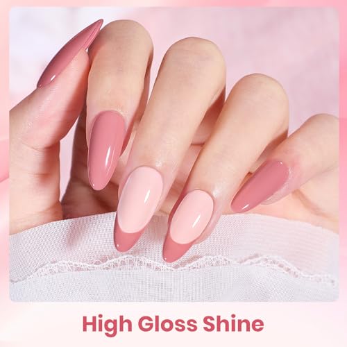 Image of Beetles Nude Pink Gel Polish - Vanilla Cloud Collection, 6 Colors Nude Pink gel polish Set Light Colors Soak Off Nail Art Manicure Salon Uv Led DIY at Home